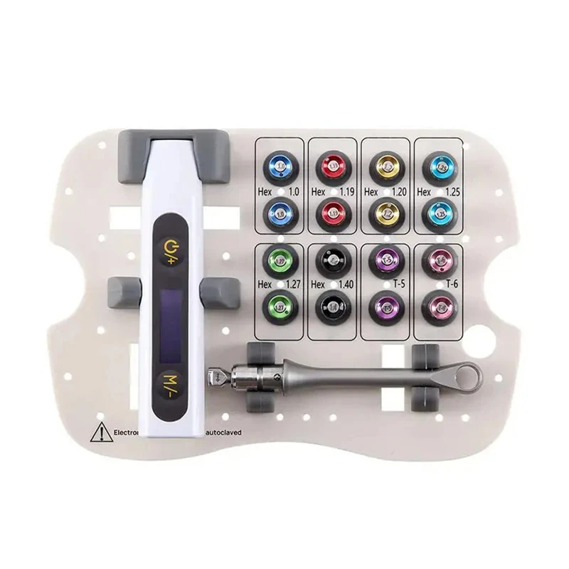 Llave de Torque para Implantes Dentales, Herramientas de Reparación de Implantes Dentales * 16 Puntas de Atornillar, Llave de Torque Universal para Implantes