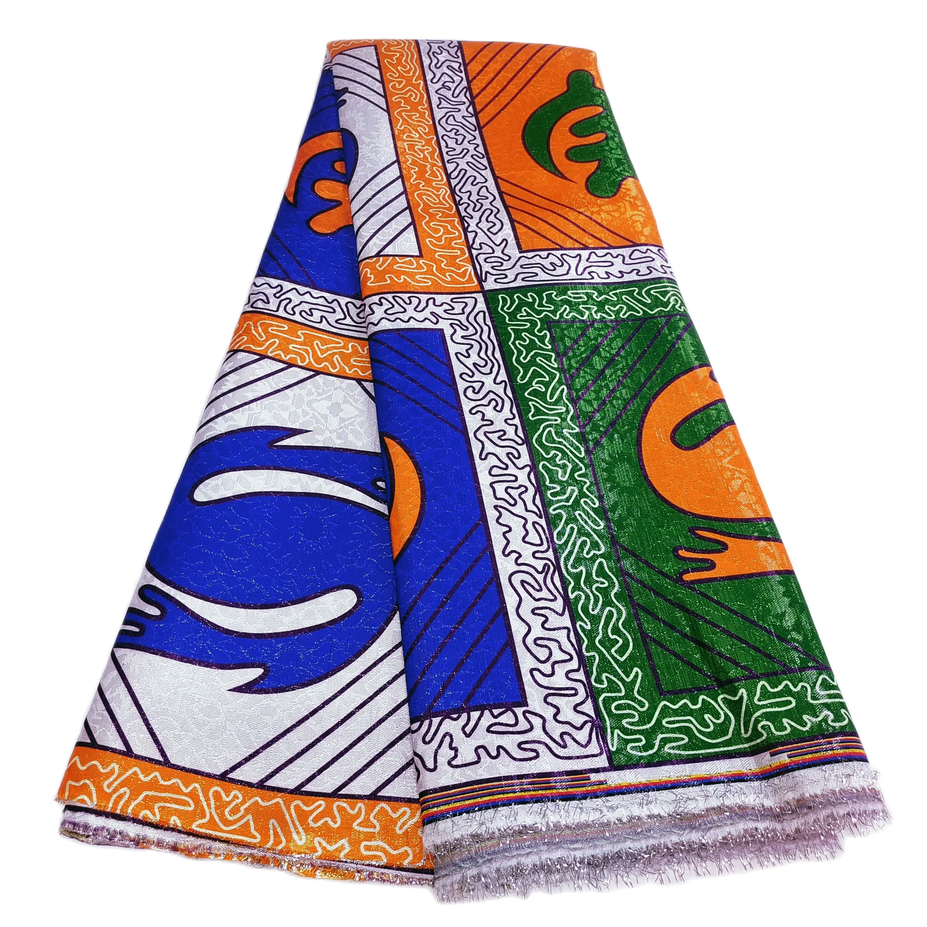 

2023Latest High Quality African Nigerian Tulle Lace Fabric Jacquard Embroidery Party Prom Dress 5 Yards !