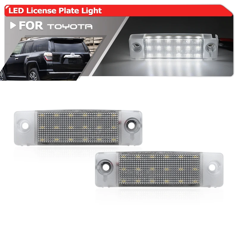 Фото Для Toyota Land Cruiser Prado 150 Haice 100 серия 4runner Sienna Sequoia Hilux Lexus GX470 светодиодные лампы для номерного знака 81270-35090 №1