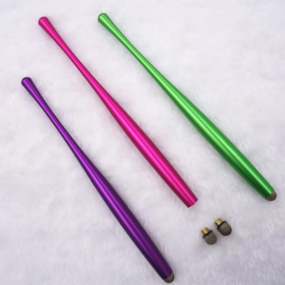 

2pcs Long Touch Screen Pen Slim Waist Metal Stylus Pen for Tablets Cell Phones (Random Color)