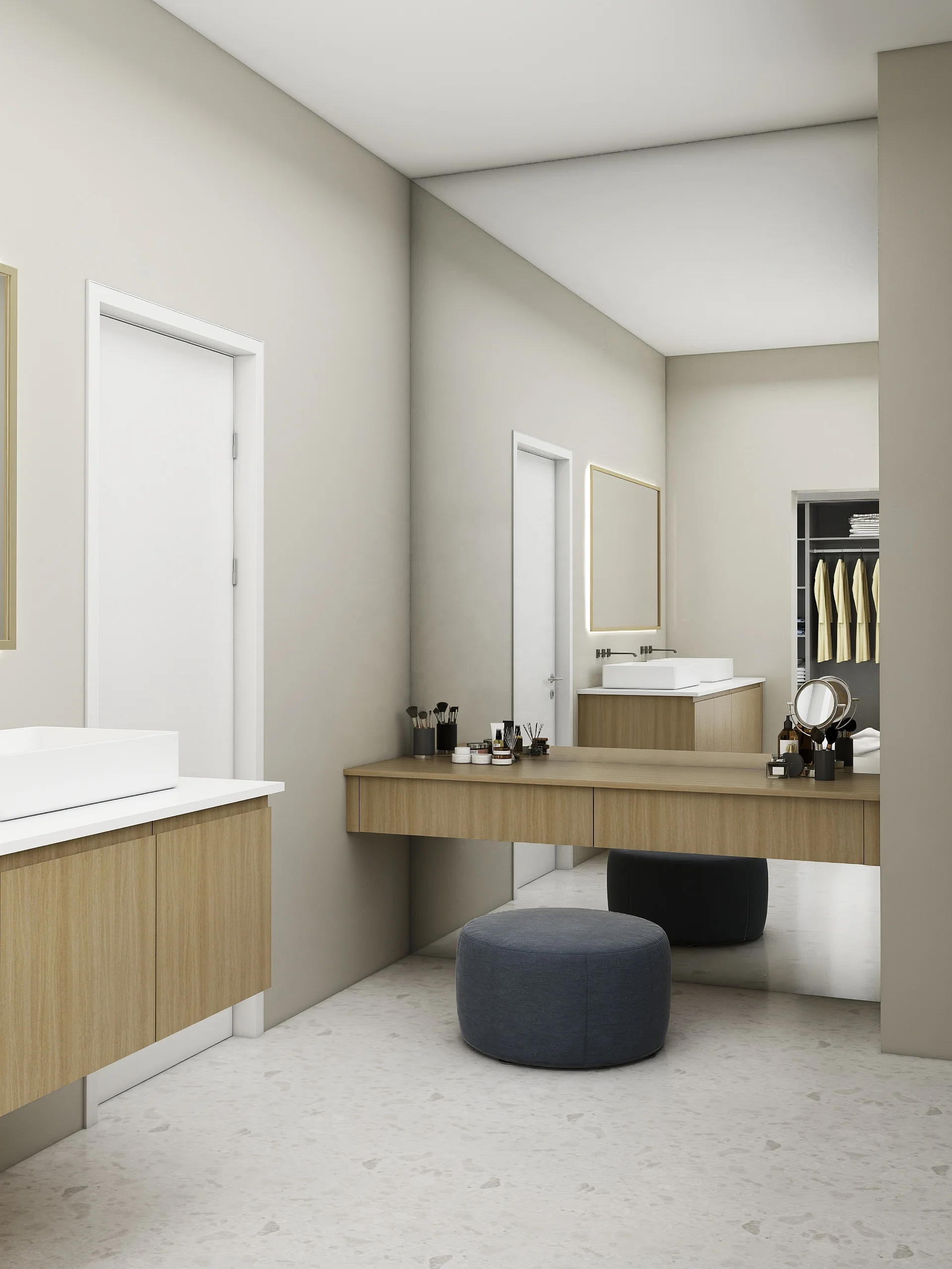 Simple Design Wall Mounted Bathroom Vanity With Double Sink Bathroom Vanity Modern Set