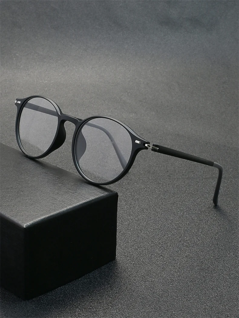 Modische TR90 Ovale Brillengestelle Leichte Anti-Blaulicht Unisex-Brillen Klassische Retro-Brillen für Männer und Frauen – Detail 2