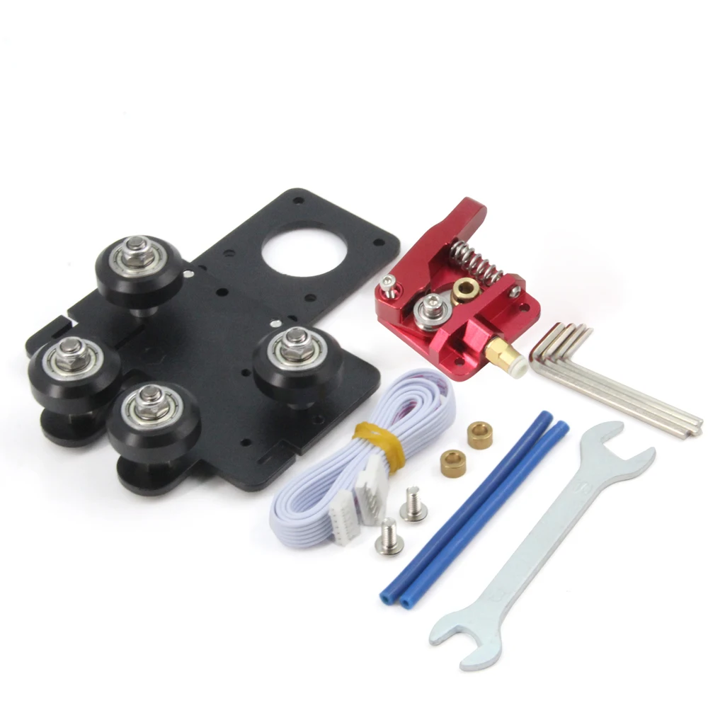 Upgrade Direct Drive Single Gear Extruder Support Aluminum Plate Kit, Easy Print Flexible Filament for Ender 5 Series 3D Printer