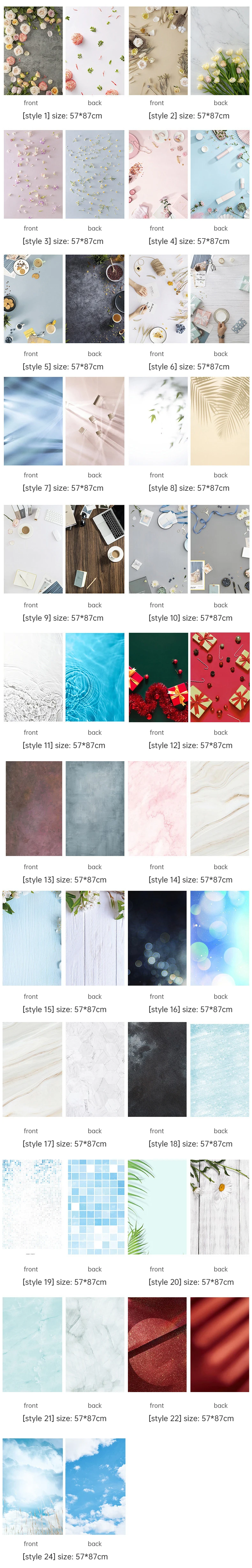 Description Picture 2 of itemPhoto Backdrop Wallpaper 57*87CM 2 Side Photography Background Studio Kits Accessories Props Photocall Manicure Products Jewelry