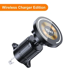 Universal Magnetic Car Mount Air Vent Phone Holder with 360° Rotation and Strong Wireless Magnet (Wireless Charger)