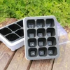 Plastic Nursery Pot 6/12 Holes Seed Grow Planter Box Greenhouse Seeding Garden Seed Pot Tray plant Seedling Tray With Lids 4