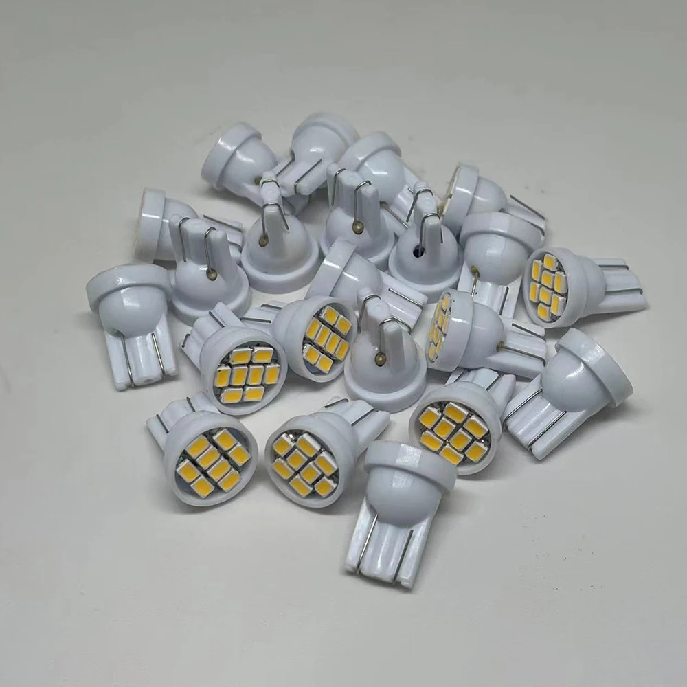 100PCS AC DC 6V T10 555 ؼ 8SMD 1206 3020 194 168 LED   Ŀн Ϸ  ڵ ü ׼