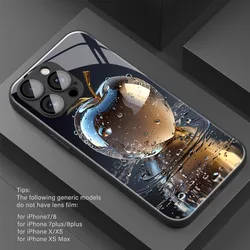 Luxury Waterdrop Crystal Glass Phone Case Cover - iPhone 15 Plus (1)