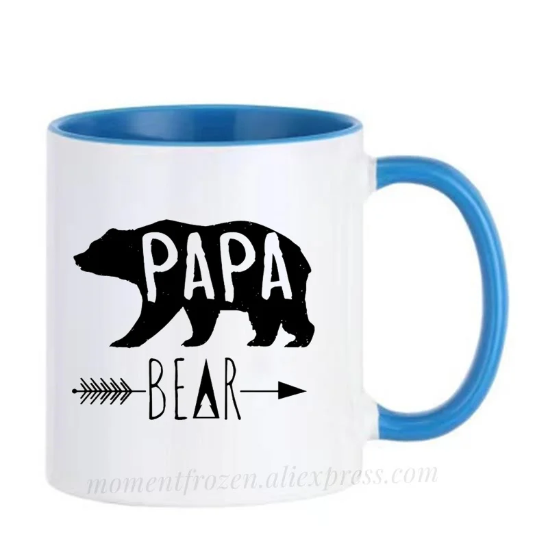 

Papa Cups Bear Coffee Mugs Caffeine Cocoa Tea Mugen Daddy Dad Gifts Home Decal Milk Tableware Coffeeware Teaware Beer Drinkware