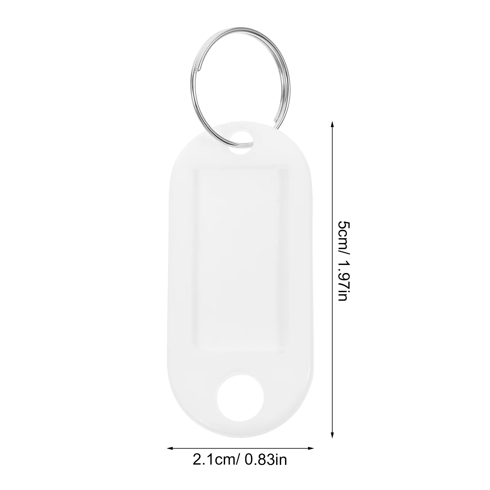 100x Etichette Portachiavi In Plastica - 10 ColorI - Con Anello Metallico - Per Chiavi, Valigie E Animali - Foto 6