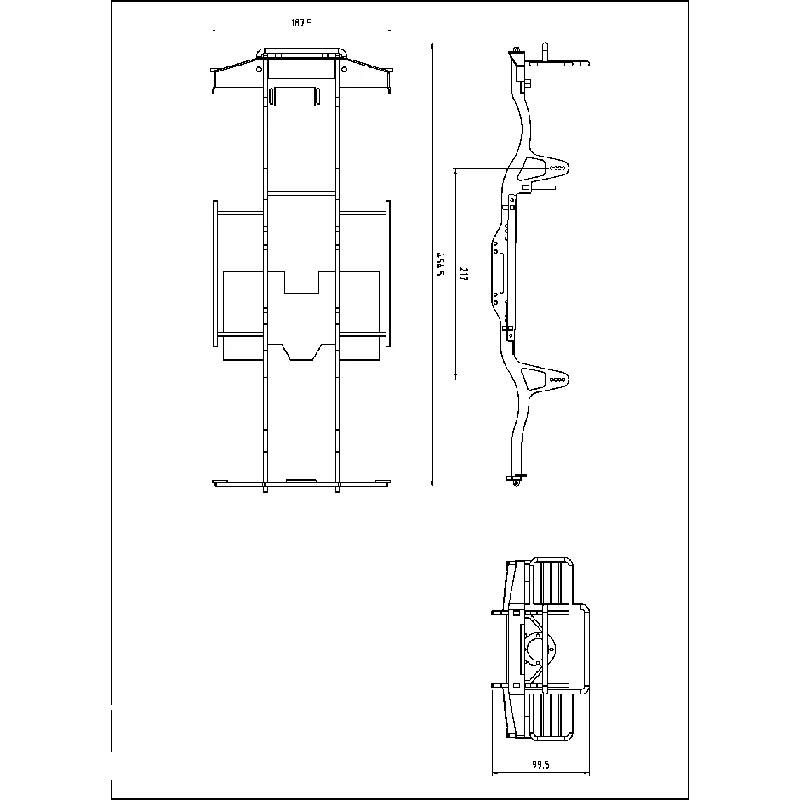 LESU 1/10 Metall Crawler Auto Chassis Schiene Rahmen Stoßstange D90 Für RC Geländewagen Modell DIY Spielzeug Autos Zubehör TH17932 – Detail 15