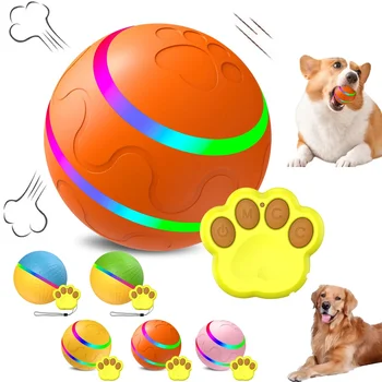 Palla a rotolamento attiva per cani - Palla per cani interattiva attivata dal movimento robusto da 2,2" per cuccioli/cani di piccola taglia/mediana, palla ricaricabile tramite USB