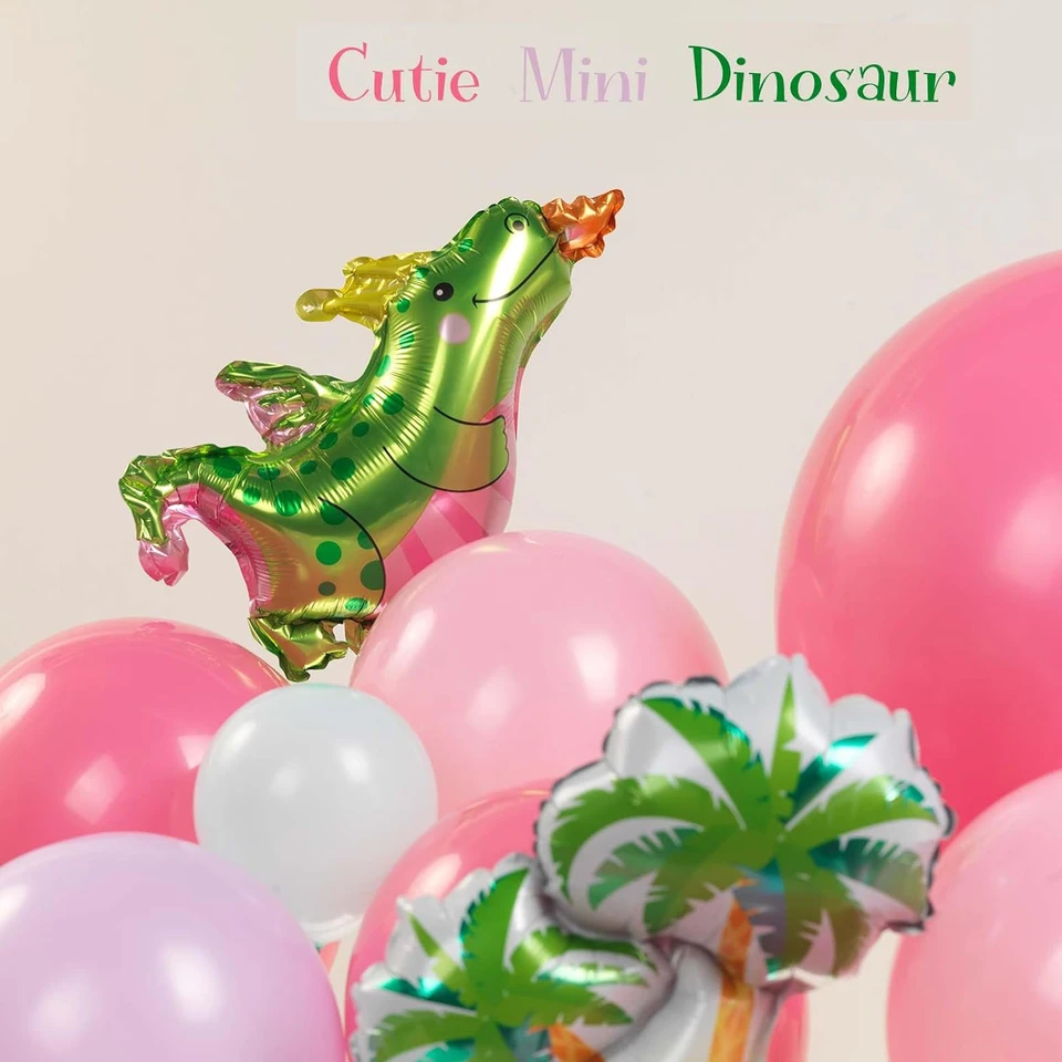 Decorazione Compleanno 3 Anni Dinosauro: Palloncini In Foil E Lattice, 8 Pezzi, Per Festa Bambino