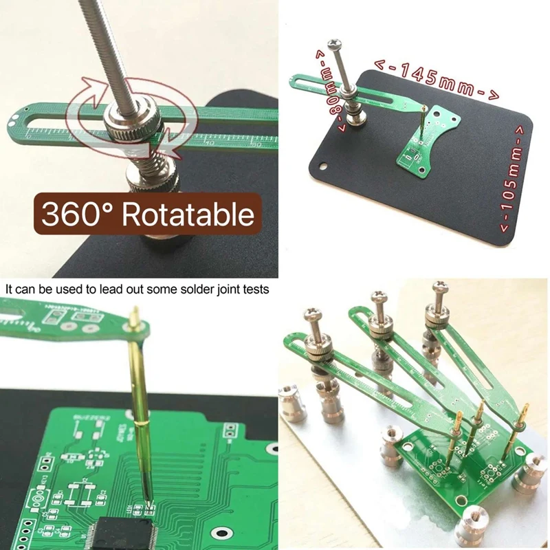 Circuit Board Holder Components IC Chip Module Circuit Board PCB Holder Electronic Production Welding Fixed Test Probe Circuit Holder Clamp A