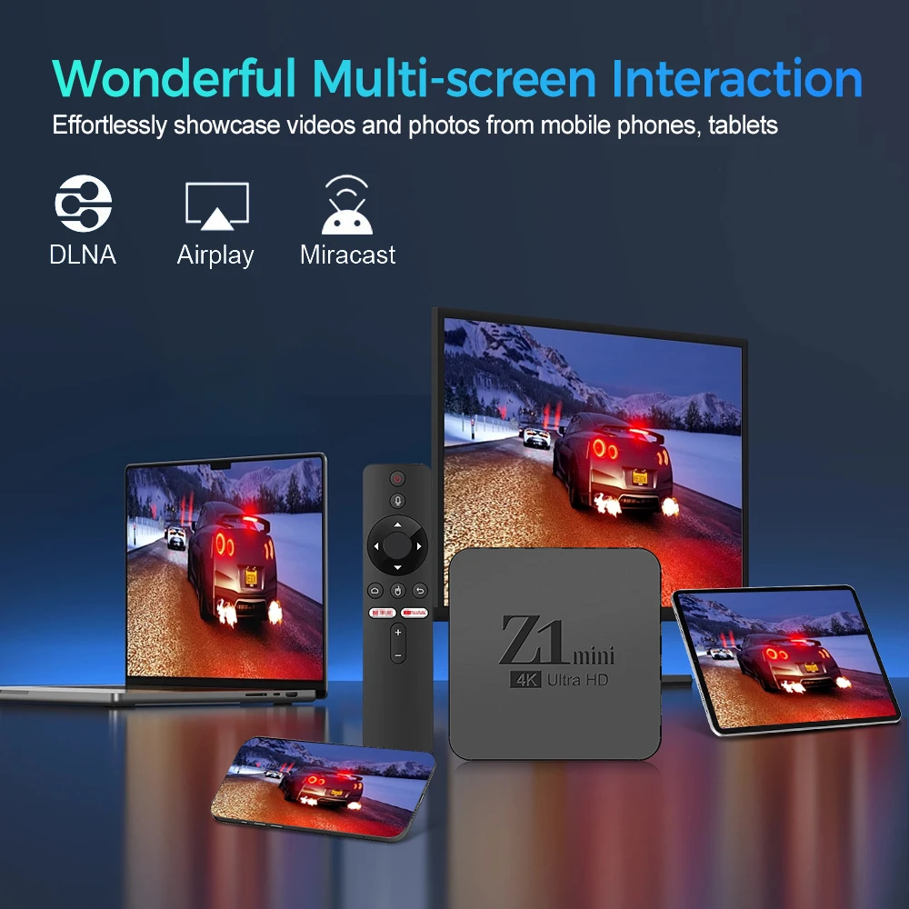 Smart ATV Box Z1 Mini  Android 10 Allwinner H313 2GB 8GB Dual 2G 5G Wifi BT5.2 4K Media Player Android Set Top Box