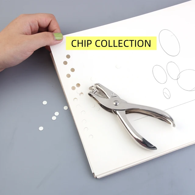 2 Pcs 1/5 Inch Single Hole Punch - Mini Paper Puncher For Crafts & Tickets, 4 Sheet Capacity