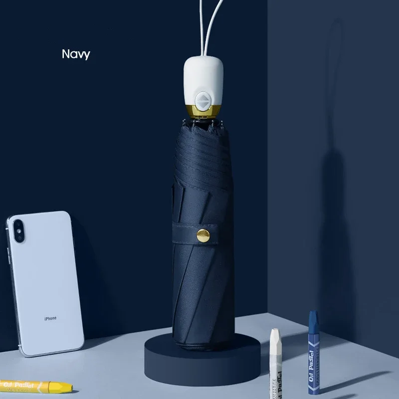 مظلة معززة بـ 8 عظام، مظلة رجال الأعمال قوية ومتينة مقاومة للرياح، مظلة واقية من الشمس مضادة للأشعة فوق البنفسجية للنساء