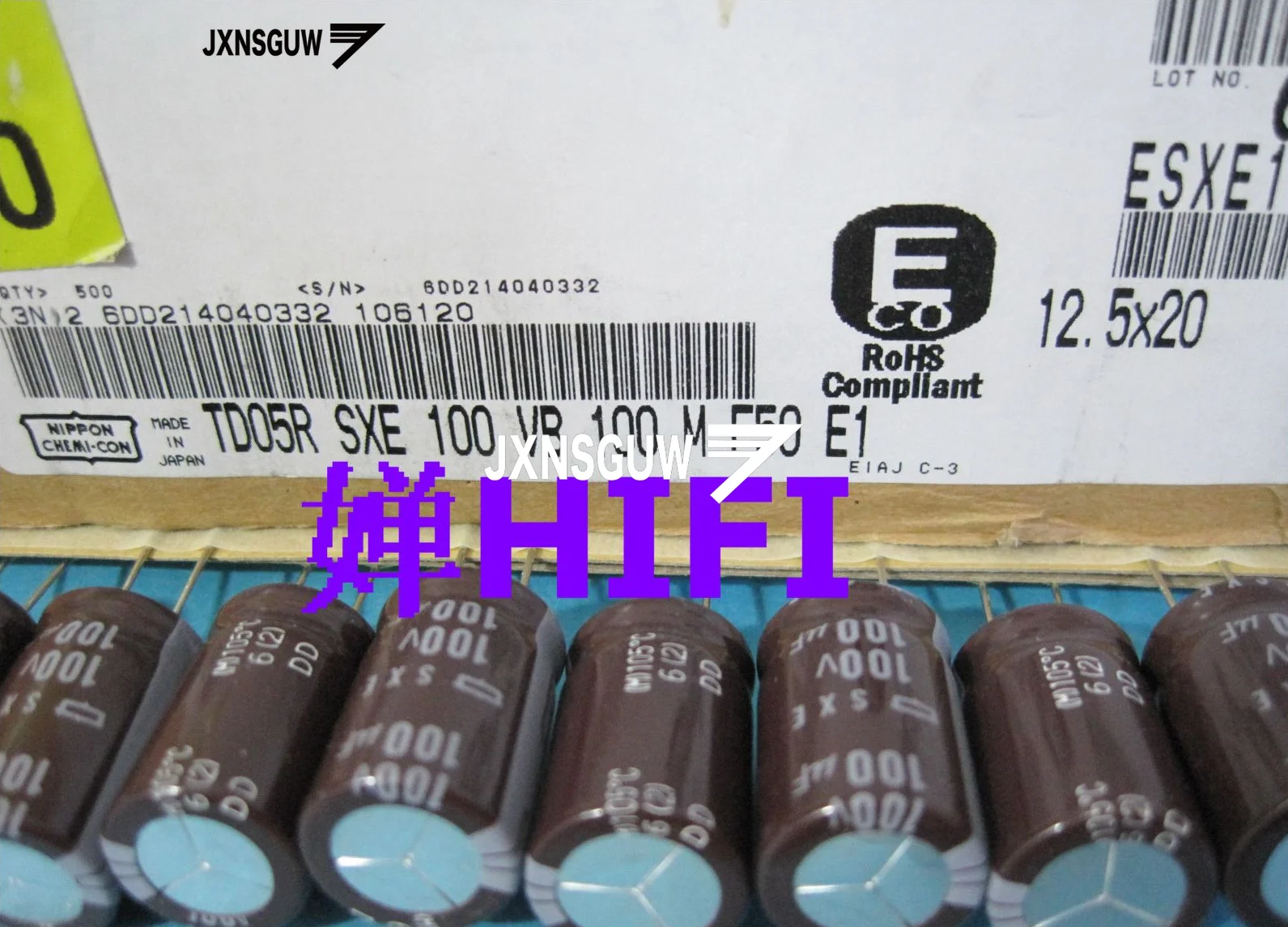 

20PCS NIPPON SXE 100V100UF 12.5X20MM NCC Aluminum electrolytic capacitor 100UF/100V CHEMI-CON 105 degrees 100uF 100V