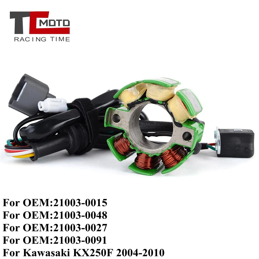 

Motorcycle Stator Coil for Kawasaki KX250F 2004-2010 21003-0015 21003-0048 21003-0027 21003-0091 Generator Magneto Coil KX 250F