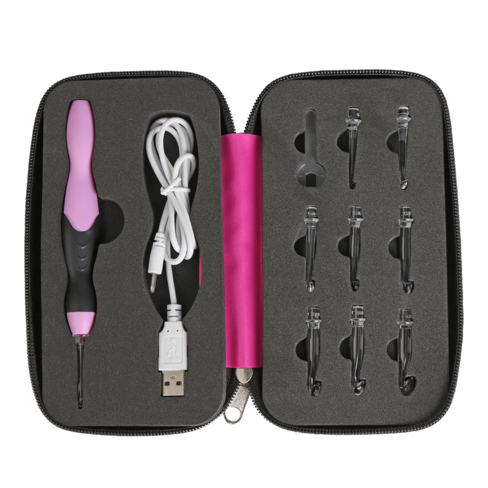 LED Lighted Ergonomic Crochet Hook Set