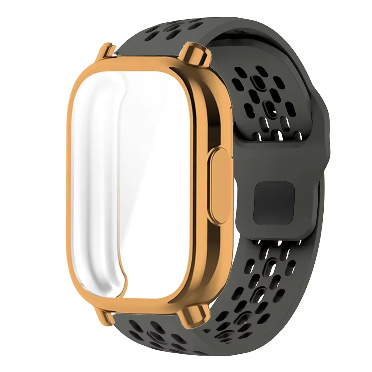Silicone Strap and TPU Shell with Breathable Soft Bracelet Band and Screen Protector
