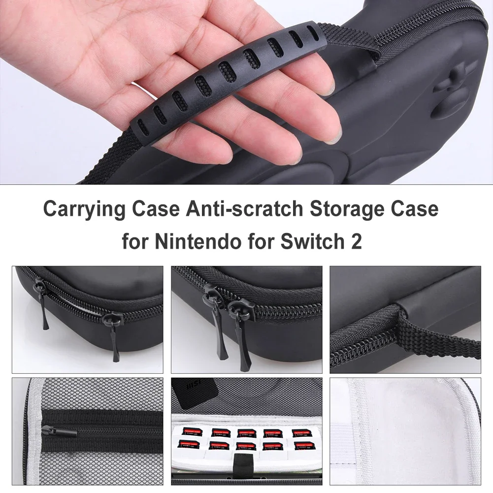 Carrying Case Shockproof Portable Storage Bag Anti-scratch Storage Case Organizer Bag for Nintendo for Switch 2 Accessories