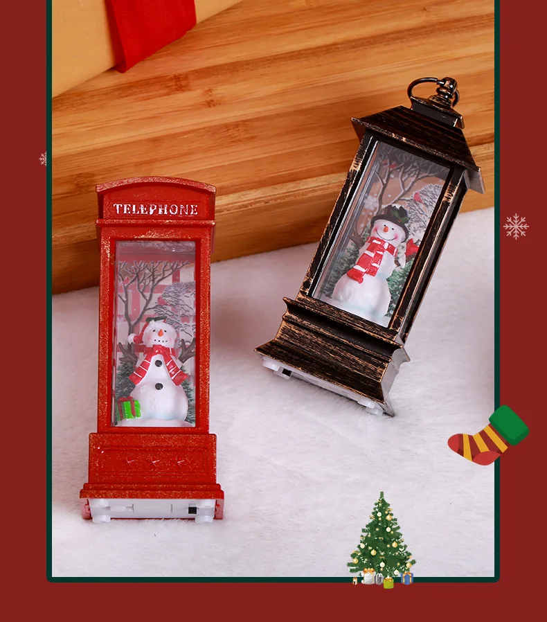 Bougeoirs De Noël Martha Stewart - Père Noël Et Bonhomme De Neige - 21,5 Cm - Neuf