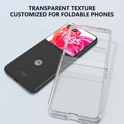 Luxury Transparent Foldable Phone Case - Highly Clear 2 - Piece Anti - Scratch Back Cover for MOTO Razr 60 Ultra (Clear)