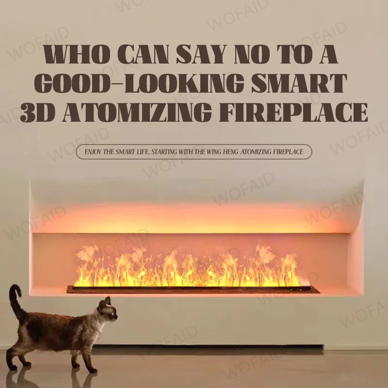 3D Atomized Fireplace With Colorful Steam Flame ECO Decorative Mist Intelligent Indoor Electric Water Vapor Fireplace electric fireplace
