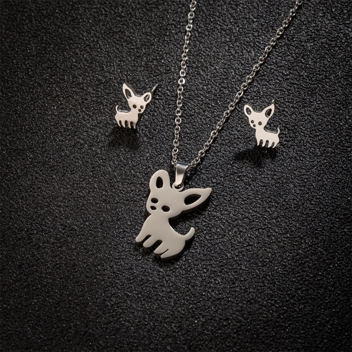 Love My Pet Dog Chihuahua Animal Jewelry Set For Girls 2024
