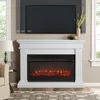 59" Landscape Electric Fireplace with Mantel for Living Room or Bedroom, Replaceable Fireplace Insert Heater, Log and Flame 5