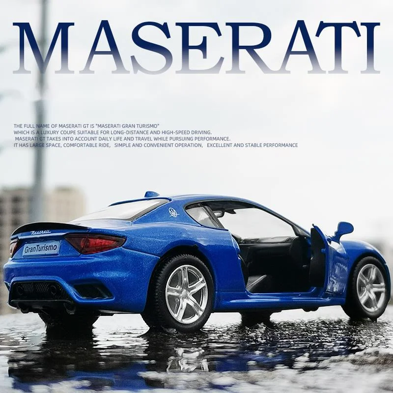 

Модель автомобиля Makeda в масштабе 1:32 Maserati Gt Mc из сплава, литая модель автомобиля, коллекционная игрушка для мальчика, рождественские подарки