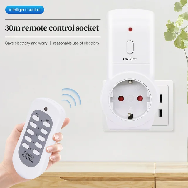 Wireless Remote Control Sockets with 30m Operating Range