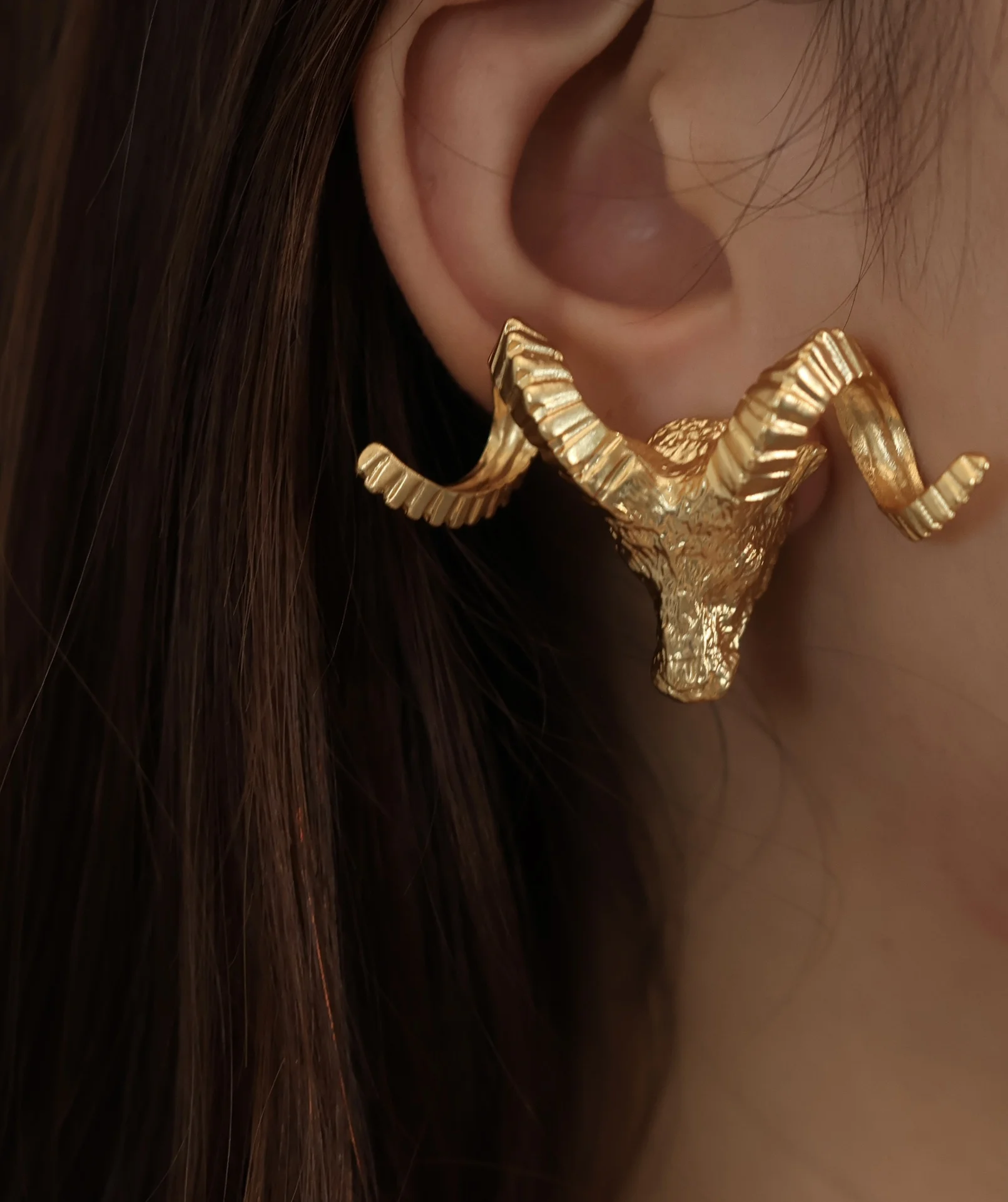 

Модный Индивидуальный ретро-зажим для ушей в форме головы овцы