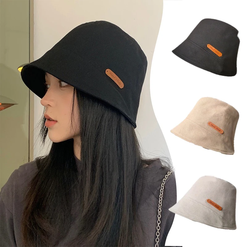 

Hip Hop Outdoor Travel Panama Cap Sun Caps For Men Women Fashion Summer Cotton Bucket Hat Letter Print Fisherman Hats For Girls