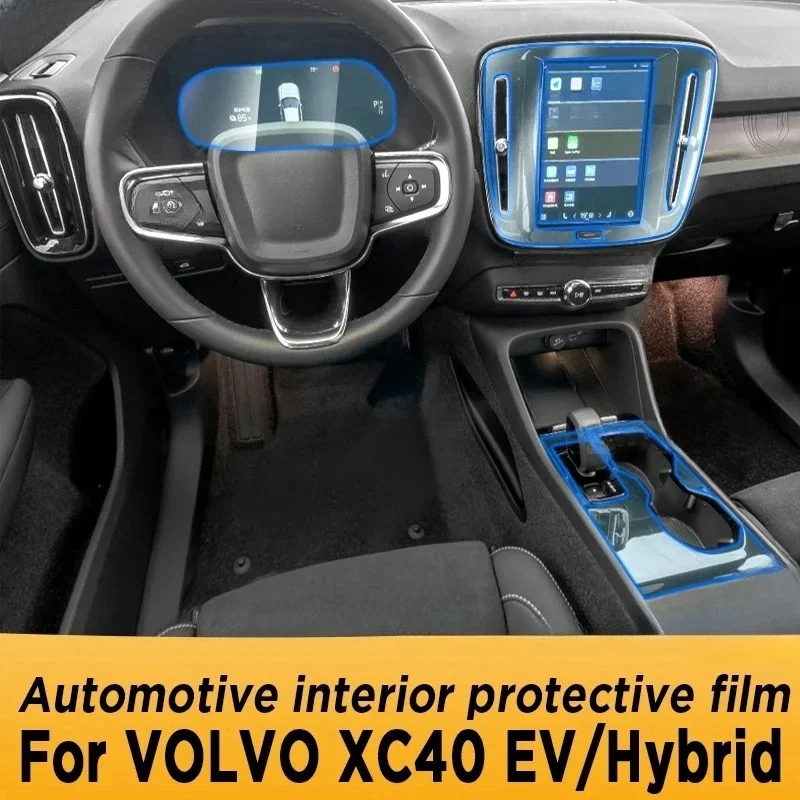 Car Door Center Console Media Dashboard Navigation Tpu Pellicola Protettiva Antigraffio Per Volvo Xc40 Ev Hybrid 2023 Car Styling