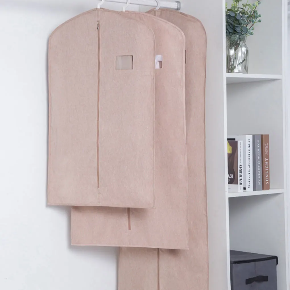 

Fully Enclosed Clothes Cover Dust proof Garment Protector Cover Bag with Zipper Clothes Bags Hanging Durable Clothes Storage Bag