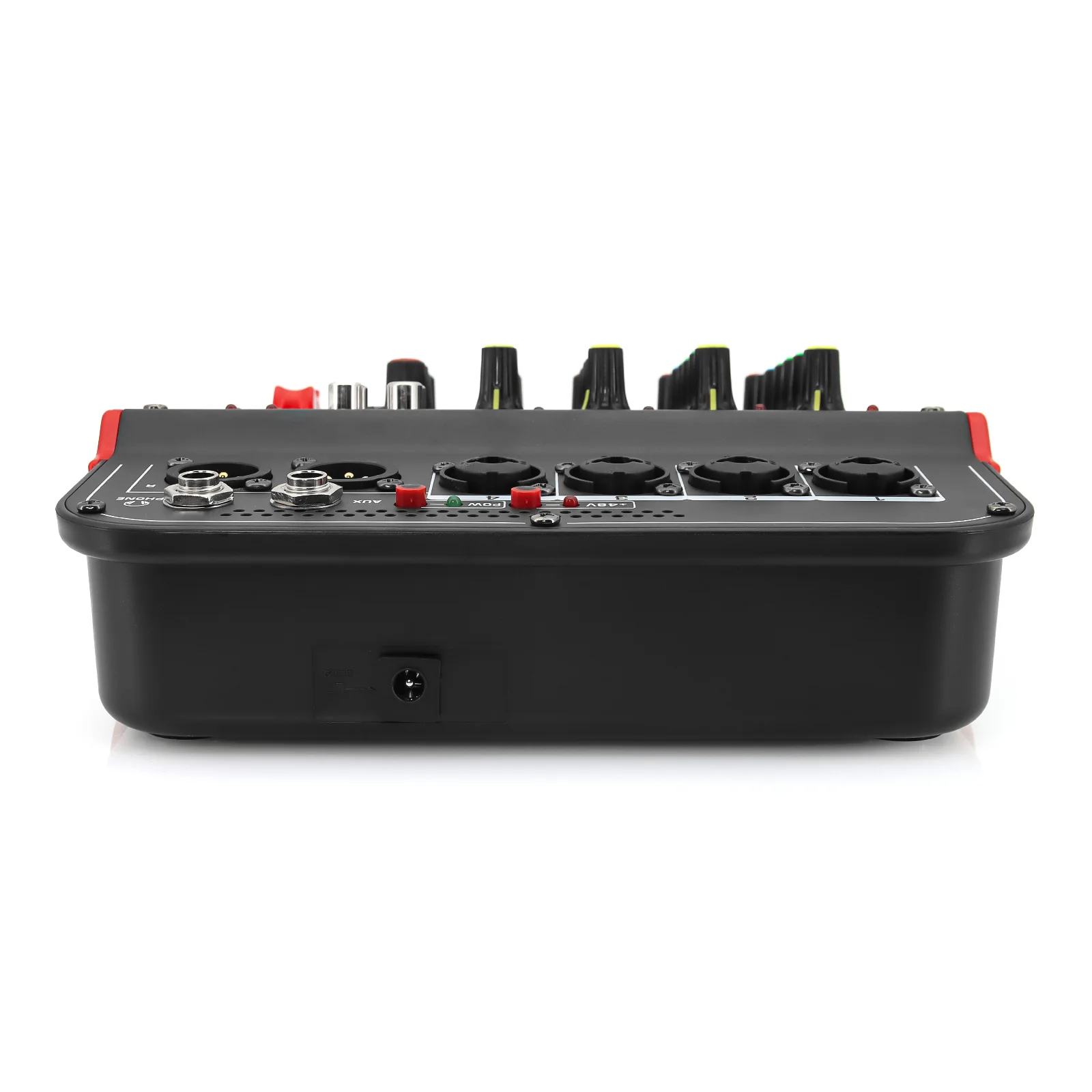 USB Bluetooth-Compatível Reverb Processador De Áudio, 6-Channel Audio Mixer, Conferência ao ar livre Processador, Live Sound Card