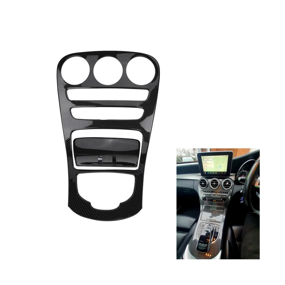 

Декоративная крышка панели центральной консоли для Mercedes Benz C Class W205 2015-18 GLC X253 2016-19 ,ABS углеродное волокно