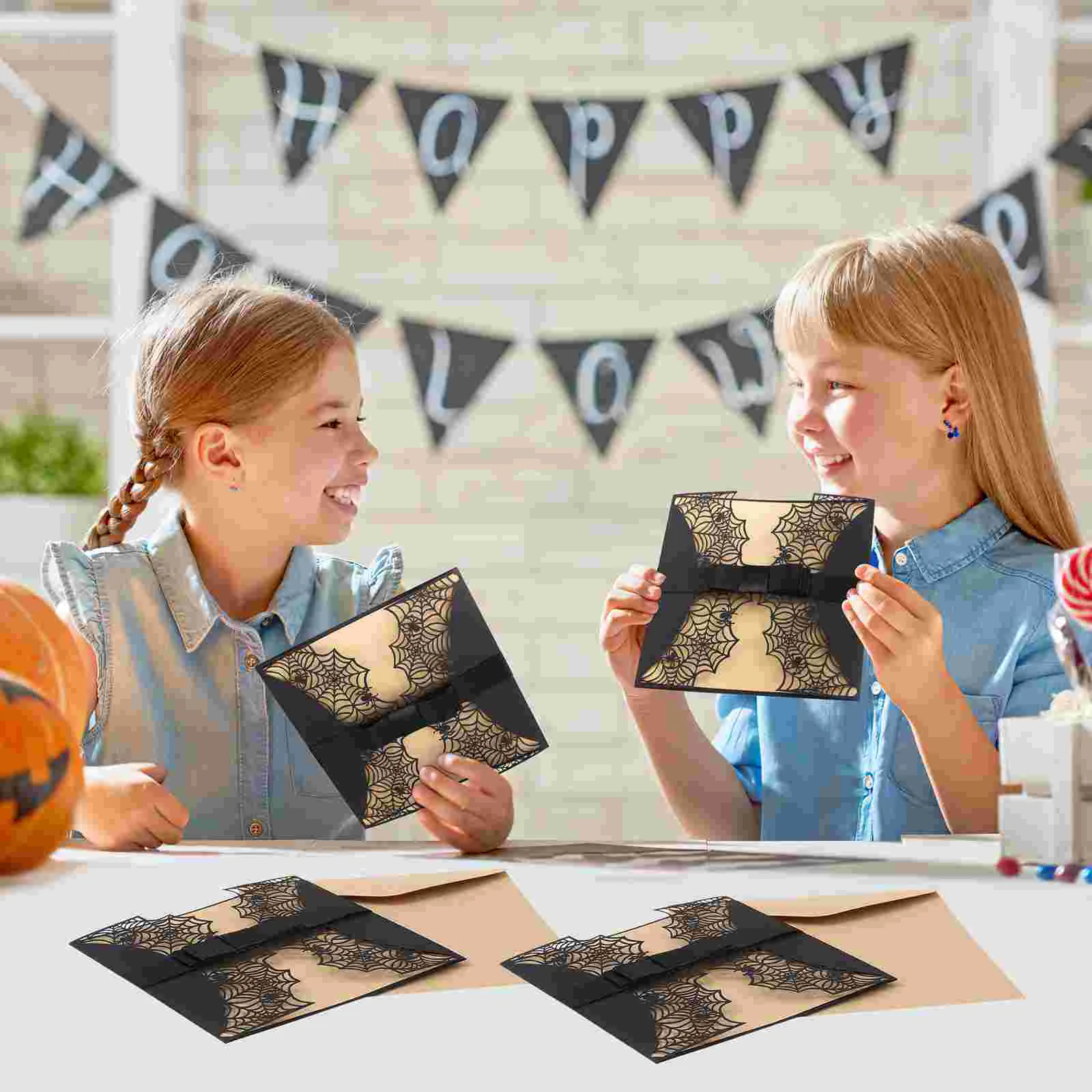 Halloween Invitation Cards Set Unique Pearl Paper Party Supplies Festive Decorations Event Invitations Card Stock
