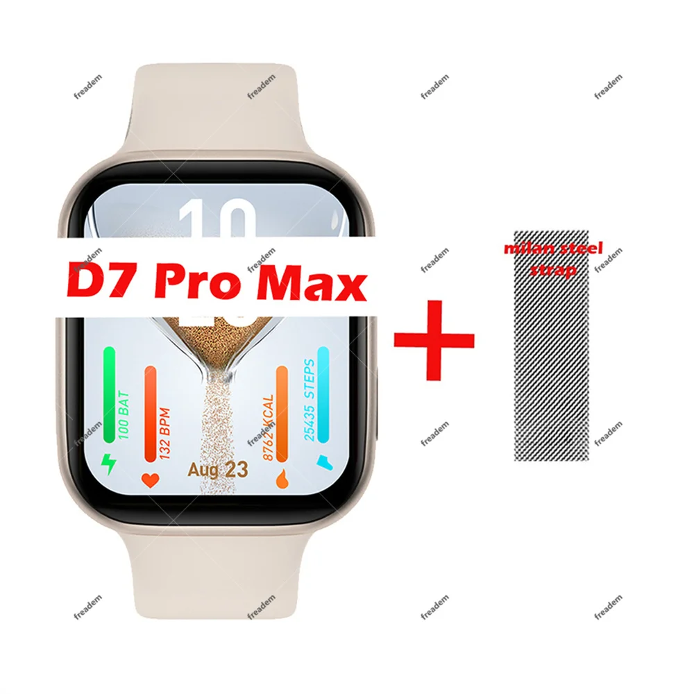 New IWO D7 Pro Max Smartwatch Series 7 GPS Bluetooth Call IP68 Waterproof Long Life Battery FitnessTracker 1.77inch Smart Watch 