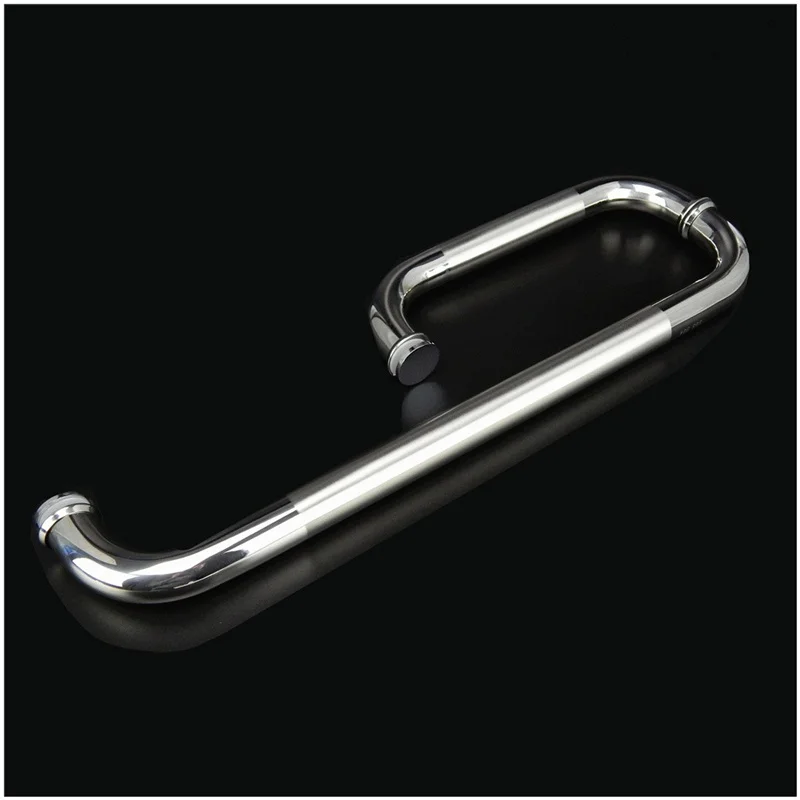 

High Quality 304 Stainless Steel Shower Room Glass Door Handle Pull Knob Handrail Bathroom Hardware Diameter 25mm