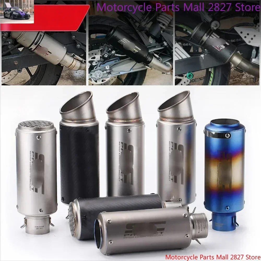 Motorcycle Exhaust Muffler 51mm Universal SC Motorcycle Exhaust Pipes Muffler Silencer Steel With DB Killer For Z800 Z900 R3 R25 CBR600 S1000RR MT07 MT09