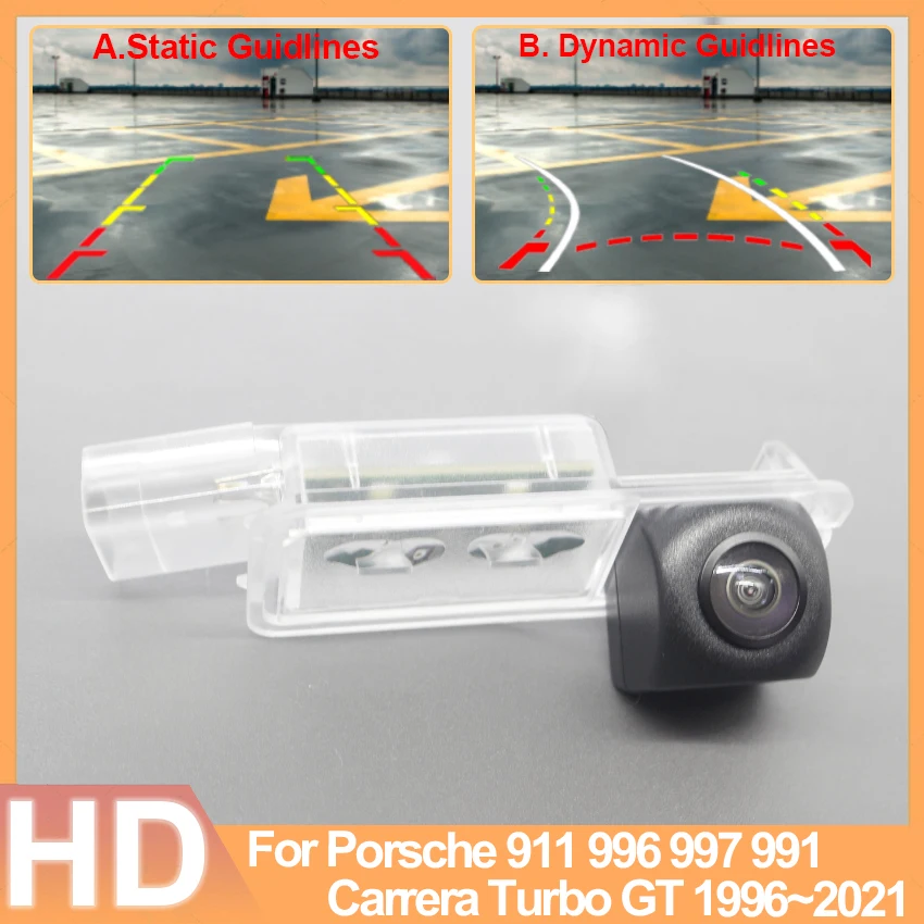 Telecamera Retromarcia Per Porsche 911 996 997 991 Carrera Turbo Gt 1996 ~ 2021 Telecamera Di Parcheggio Per Retromarcia Luce Targa Per Visione Nottur