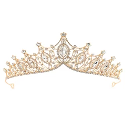 Elegant Crystal Rhinestone Tiara Headband (Gold)