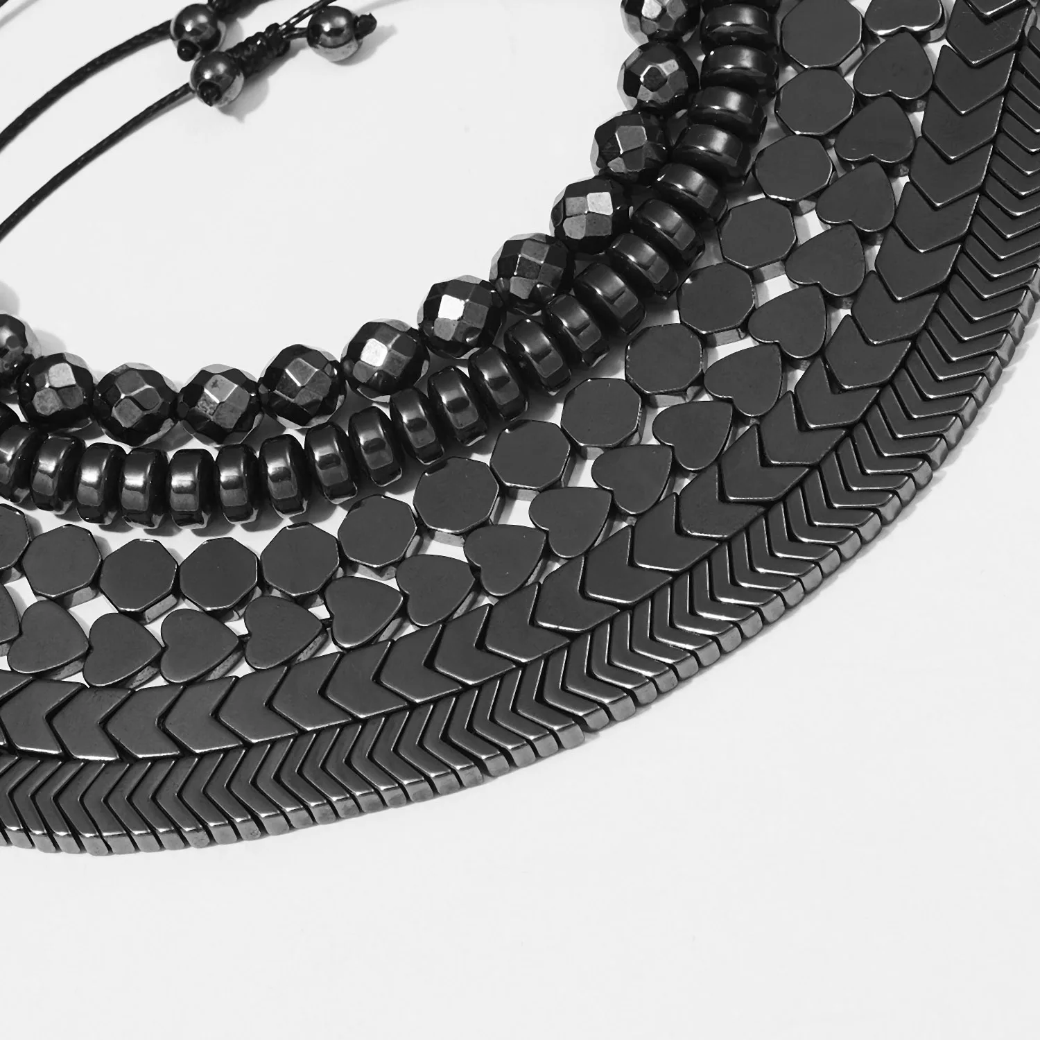 No-magnetic Black Hematite Gallstone Handmade Braided Rope Natural Stone Bead Loss Weight Bracelet Health Jewelry