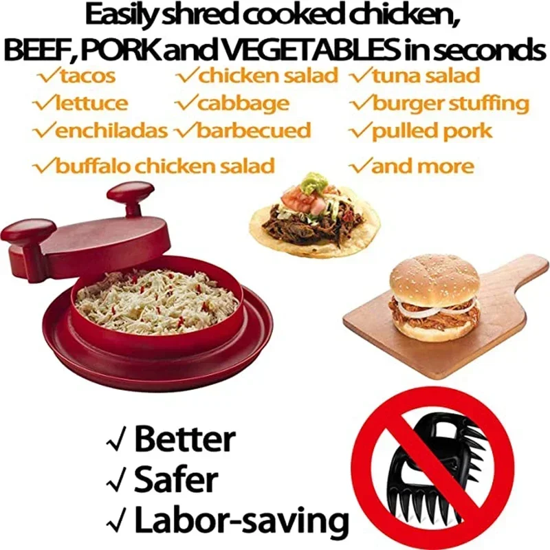 Chicken Shredder Shred Machine Meat Shredder For Pulled Pork Beef Chicken Multifunctional Meat Shredder Tool Kitchen Accessories