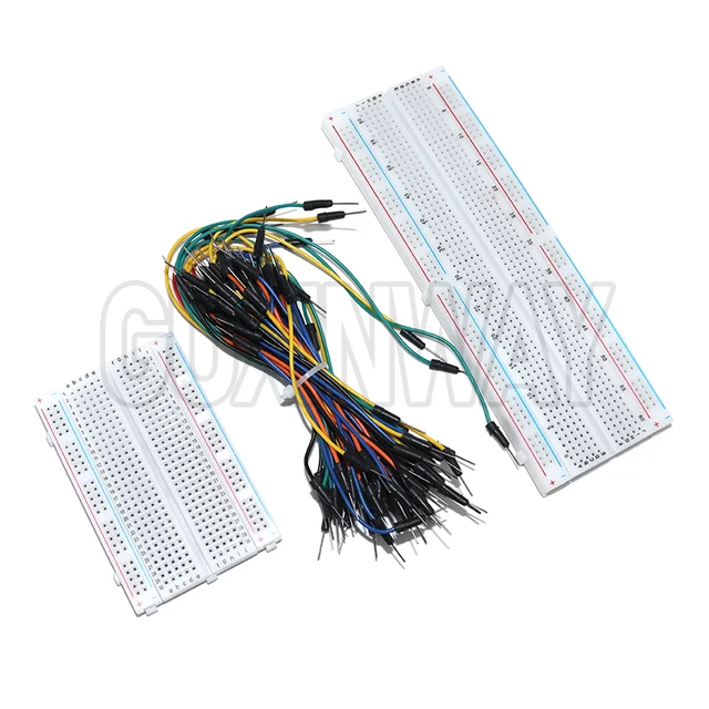 MB-102 Breadboard 400 830 Points Solderless PCB Bread Board Jumper Wire Cable Prototype Board DIY for Arduino Kit