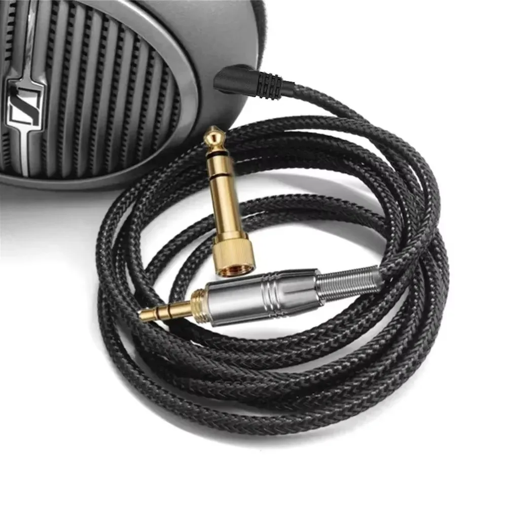 6.35mm Replacement Nylon Braided Cable Extension Cord for Audio-Technica ATH-PRO5X Headphones
