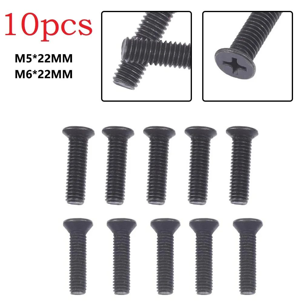 10Pcs Drill Chuck Shank Adapter Screw Left Hand Thread Fit UNF Fixing Screws M5/M6 22mm Professional Metal Tools Accessories 10pcs pack l shaped multi holes iron sheet diy model making helicopter parts connecting rod screws fixed using k876 drop shippin